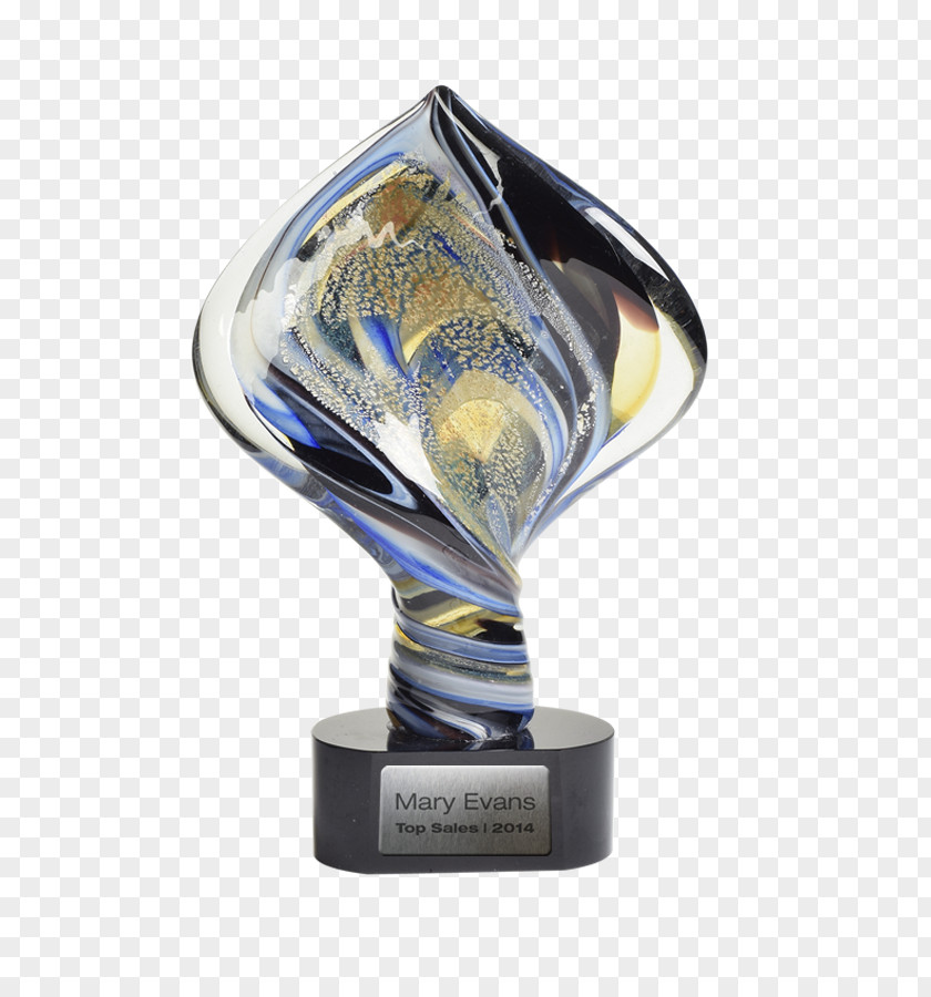 Trophy Award Art Glass PNG