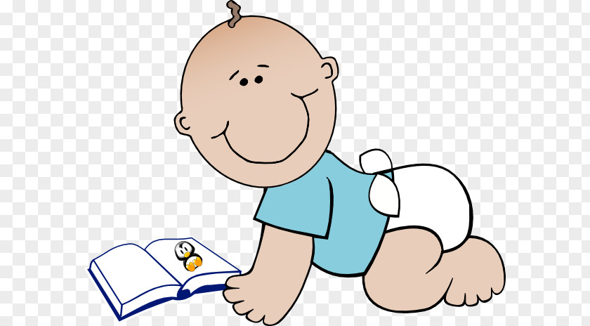 Animated Reading Clipart Infant Book Clip Art PNG