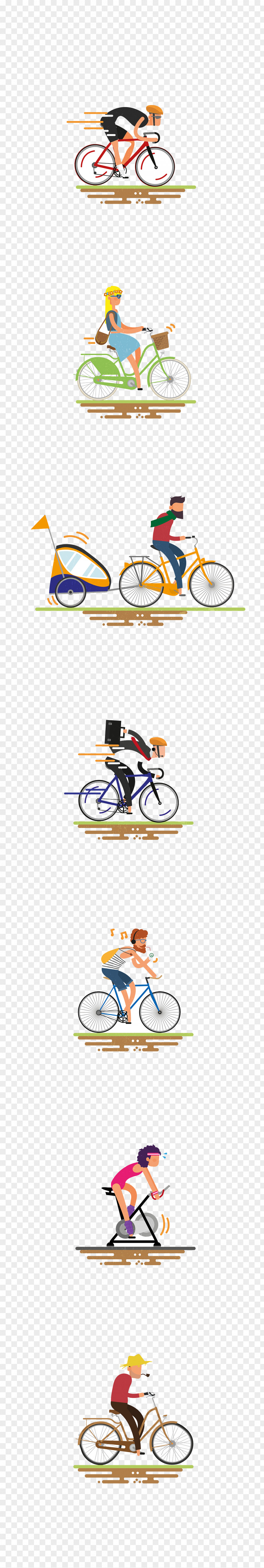 Bike Rider Bicycle Cartoon Clip Art PNG