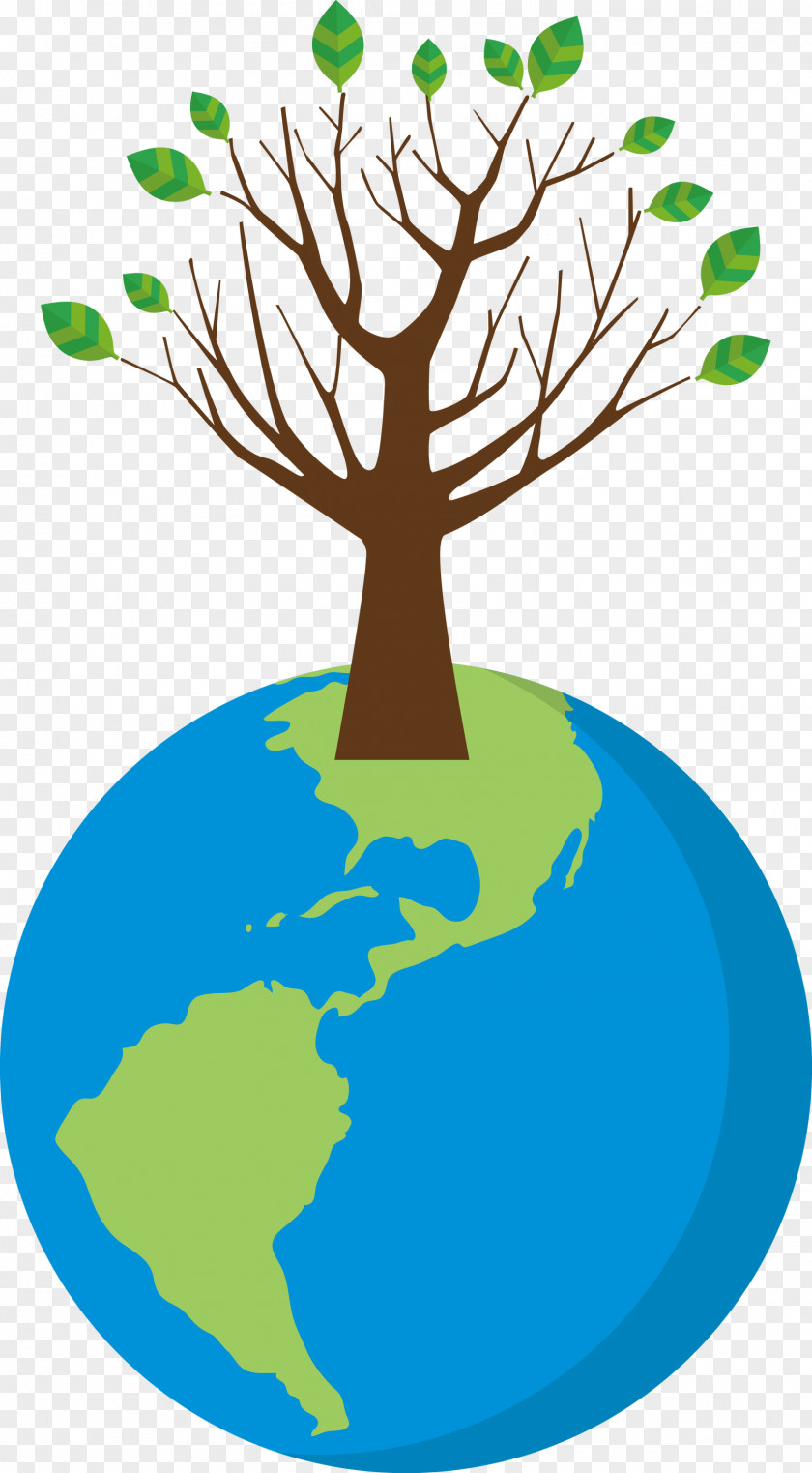 Earth Tree Go Green PNG