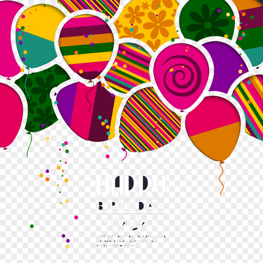Happy Birthday Balloons Cartoon Themes Wedding Invitation Cake Greeting Card PNG