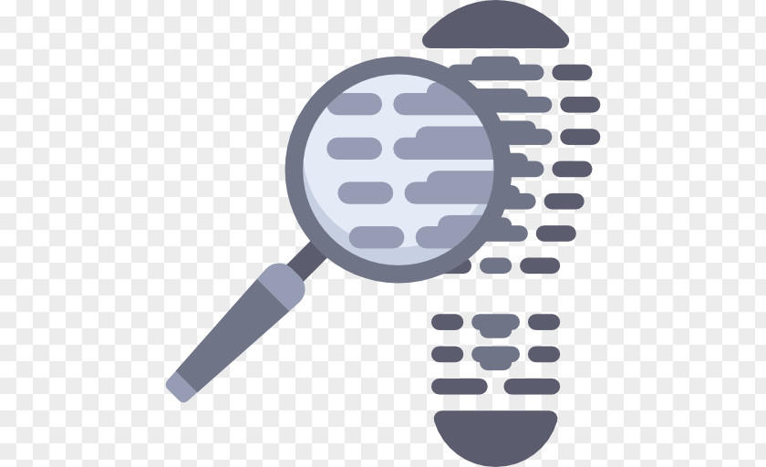 With A Magnifying Glass To Find Clues Footprint Icon PNG