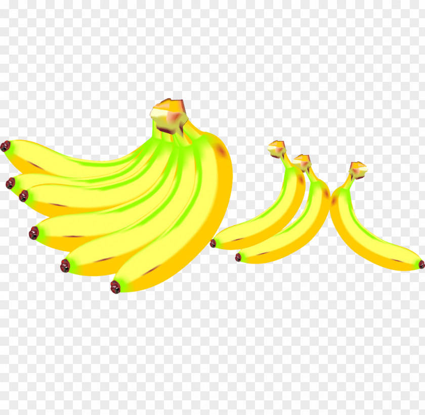 Free Cartoon Banana Pull Material Fruit PNG