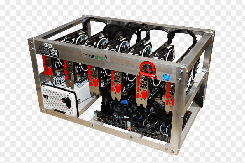 Mining Bitcoin Gold Rig Cryptocurrency PNG