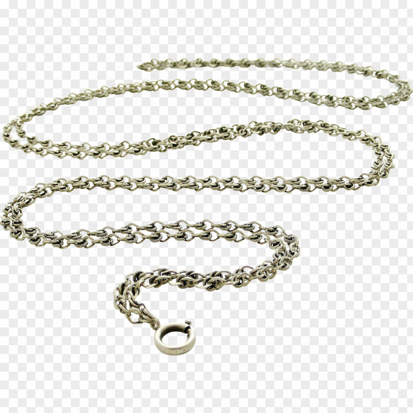 Necklace Silver Jewellery Edwardian Shop Chain PNG