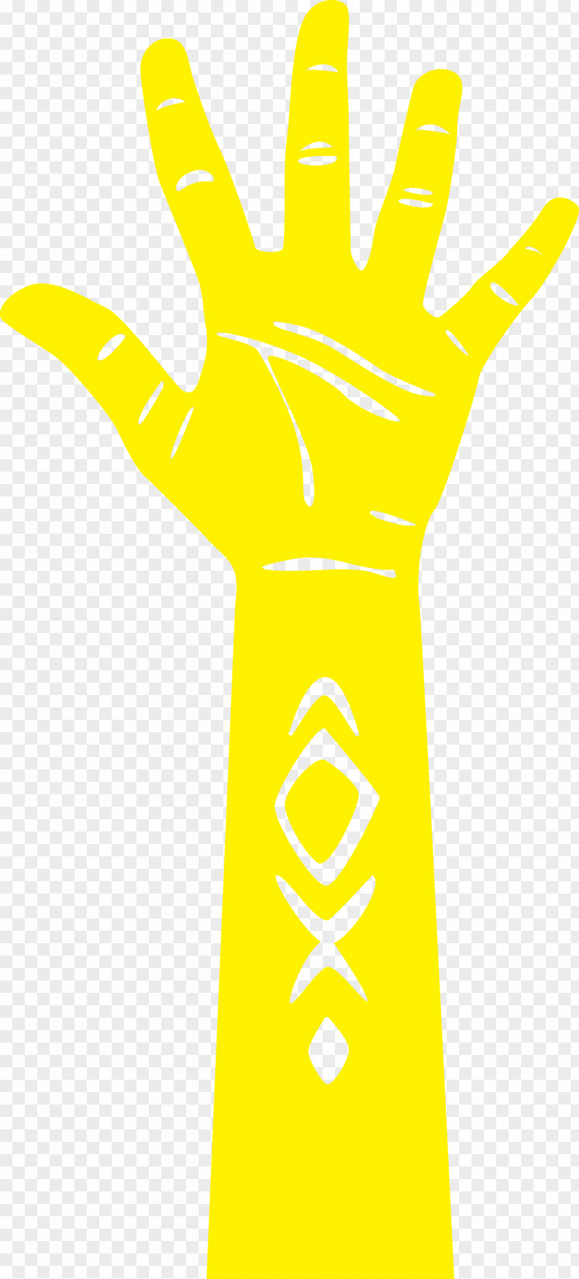 Safety Glove Yellow Line Area PNG