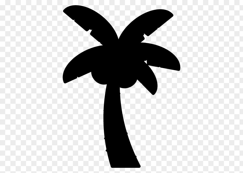 Silhouette Black And White Arecaceae Tree PNG