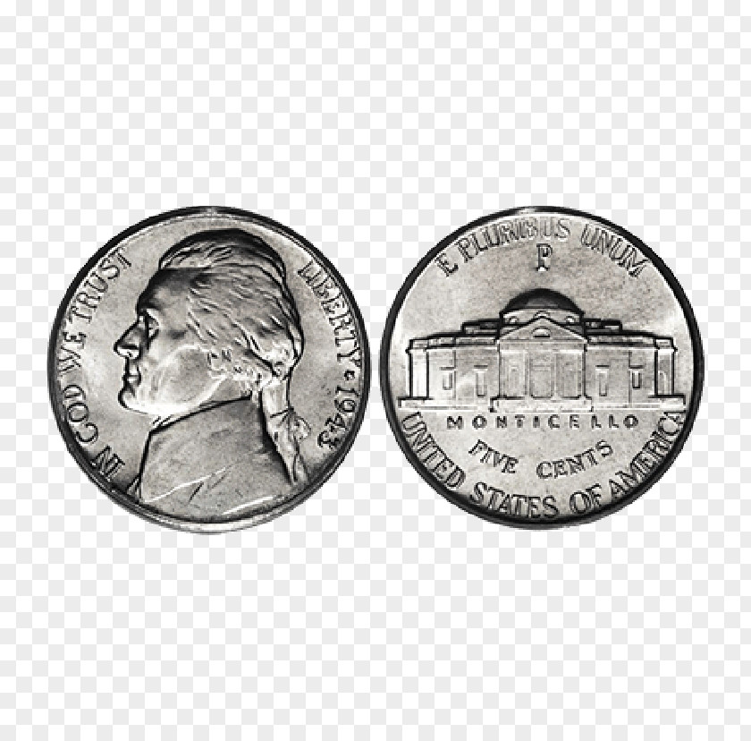 United States Quarter Nickel Penny Coin PNG