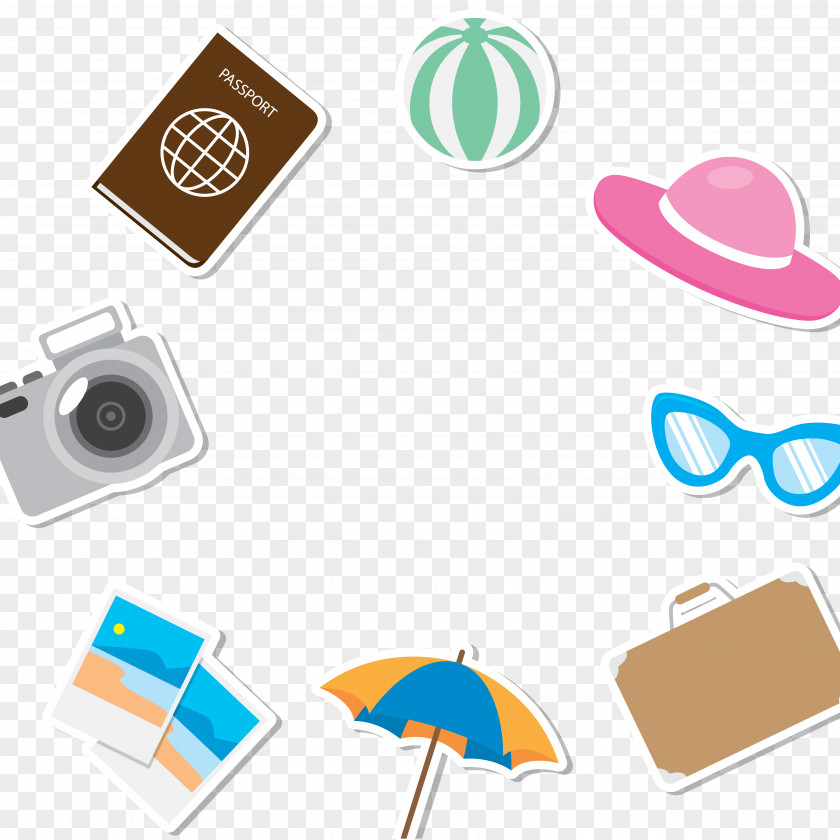 Vector Travel Equipment Background Tourism Euclidean PNG