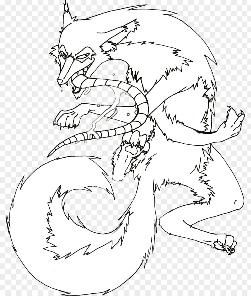 Doodle Lines Line Art Mammal Drawing White PNG