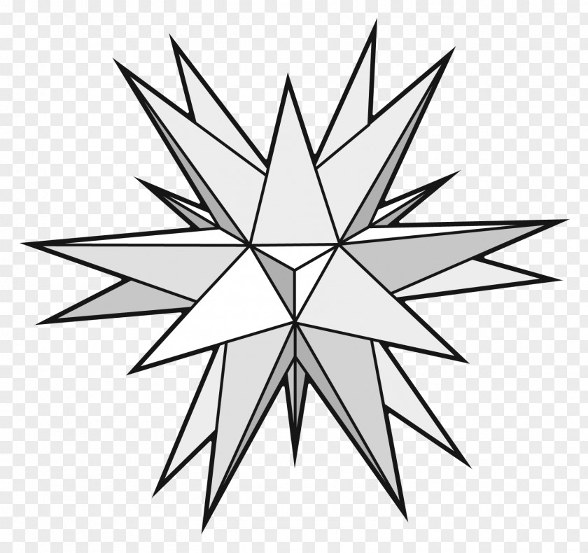 Pointed Moravian Star Five-pointed Drawing Heptagram PNG