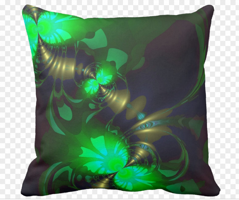 Artificial Flower Throw Pillows Cushion Green Goblin PNG