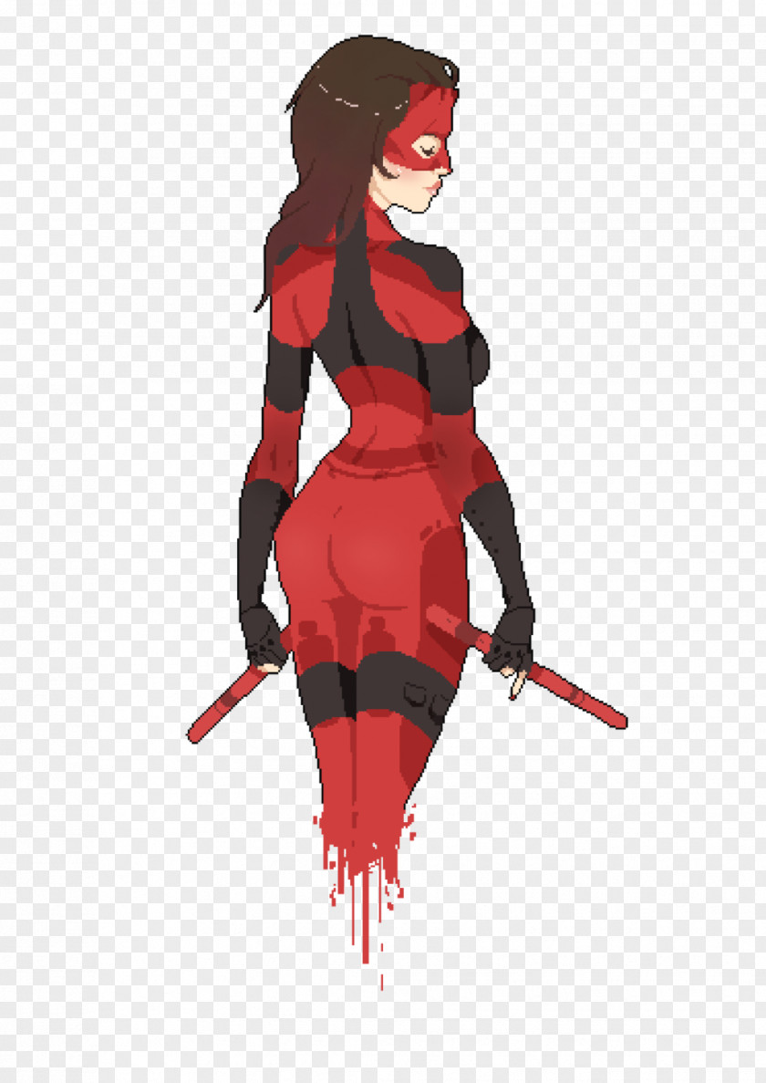 Daredevil Female Pixel Art PNG
