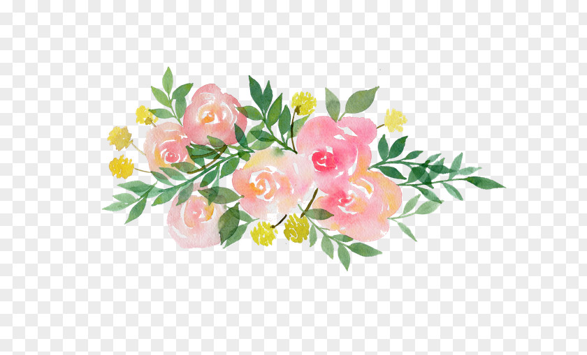 Watercolor Paint Artificial Flower Friendship Day Design PNG