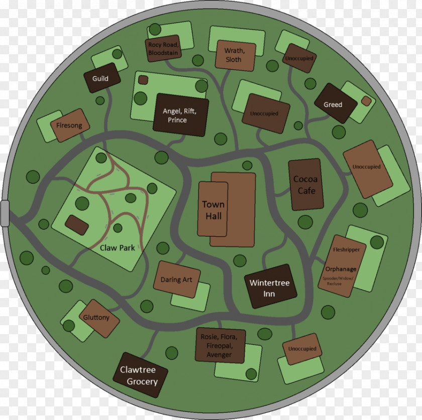 Isometric Town Circle PNG