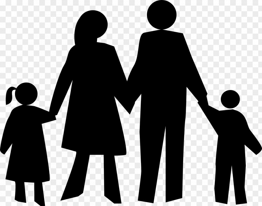 Silhouette Family Clip Art PNG