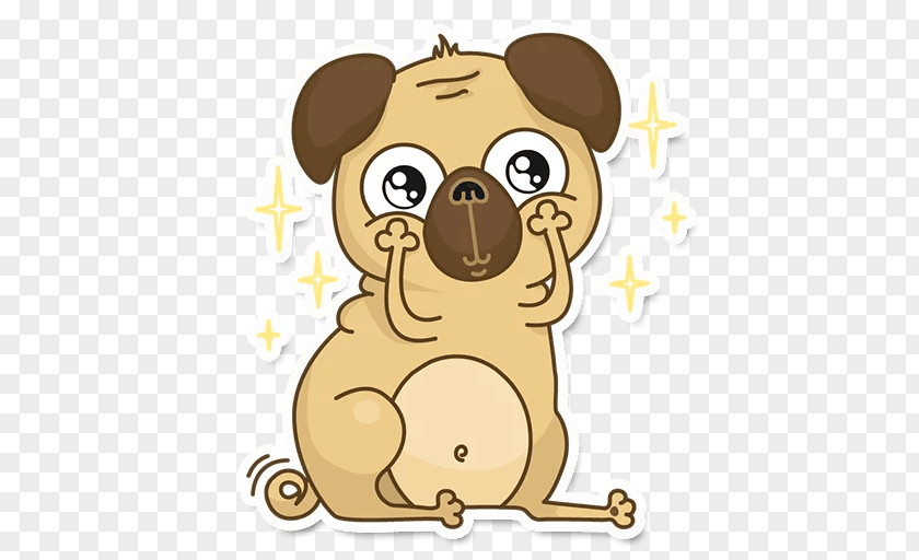 Puppy Pug Sticker Clip Art PNG