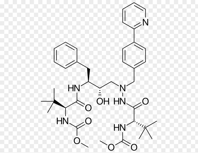 Atazanavir AIDS HIV-1 Protease Inhibitor Pharmaceutical Drug PNG