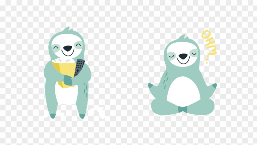 Lazy Sloth Man Flightless Bird Logo Product Design Illustration PNG