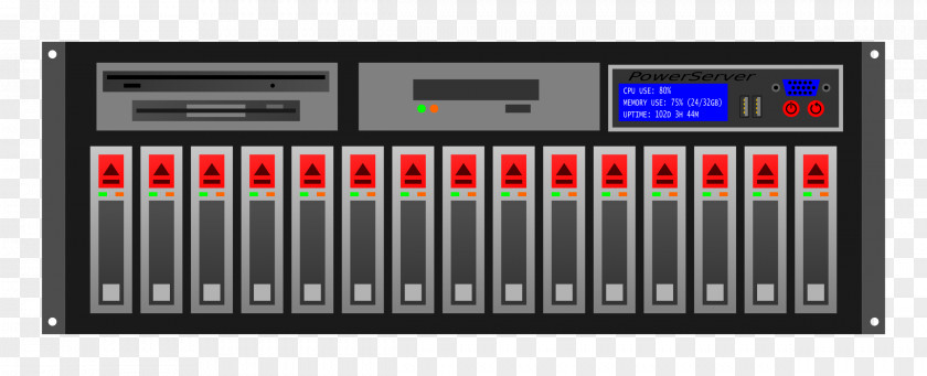 Server Electronics 19-inch Rack Computer Servers PNG