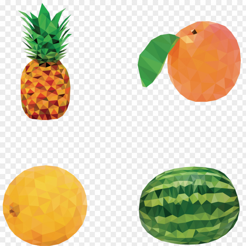 Vector Fun Stone Pineapple Fruit PNG