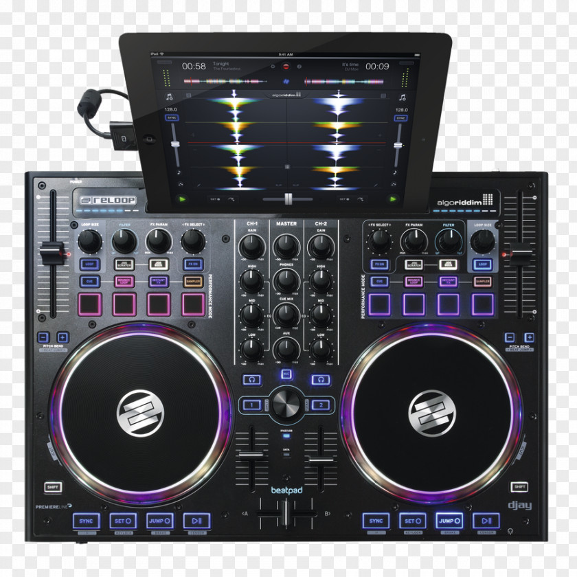 Vestax Controller DJ Reloop Beatpad 2 Disc Jockey Djay Mixon-4 PNG