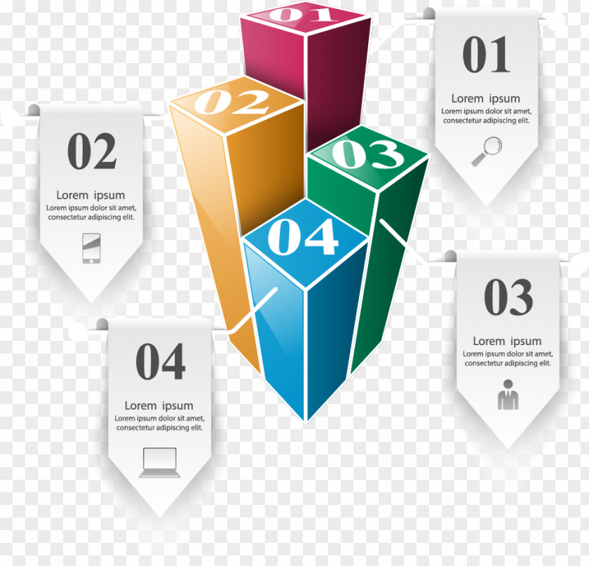 Cube Geometric Step Geometry Infographic PNG