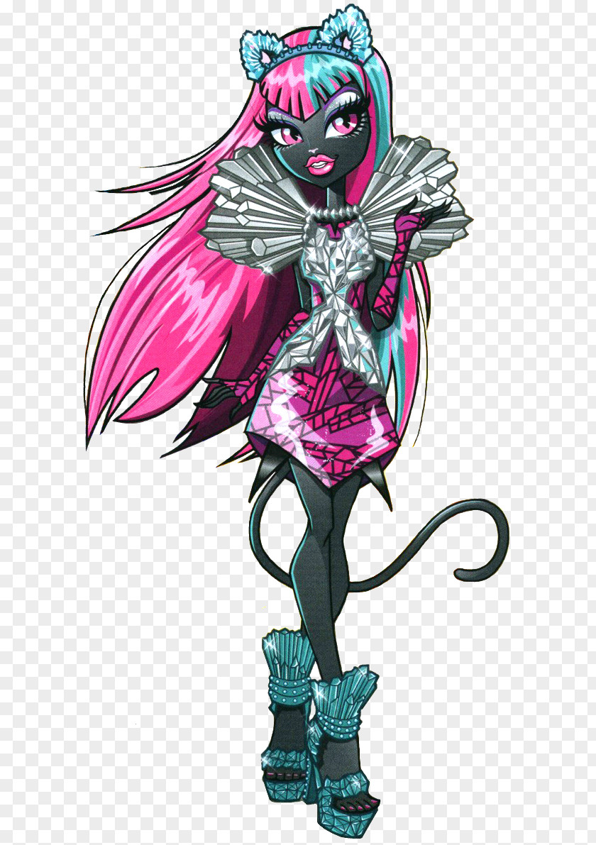 Monstera Monster High Doll Catty Noir Ever After Werecat PNG