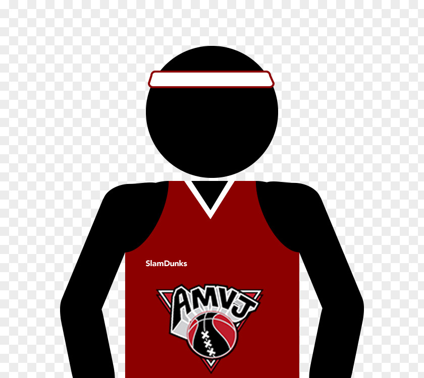 T-shirt AMVJ-Amsterdam Basketball Sleeve Nederlandse Bond Shoulder PNG