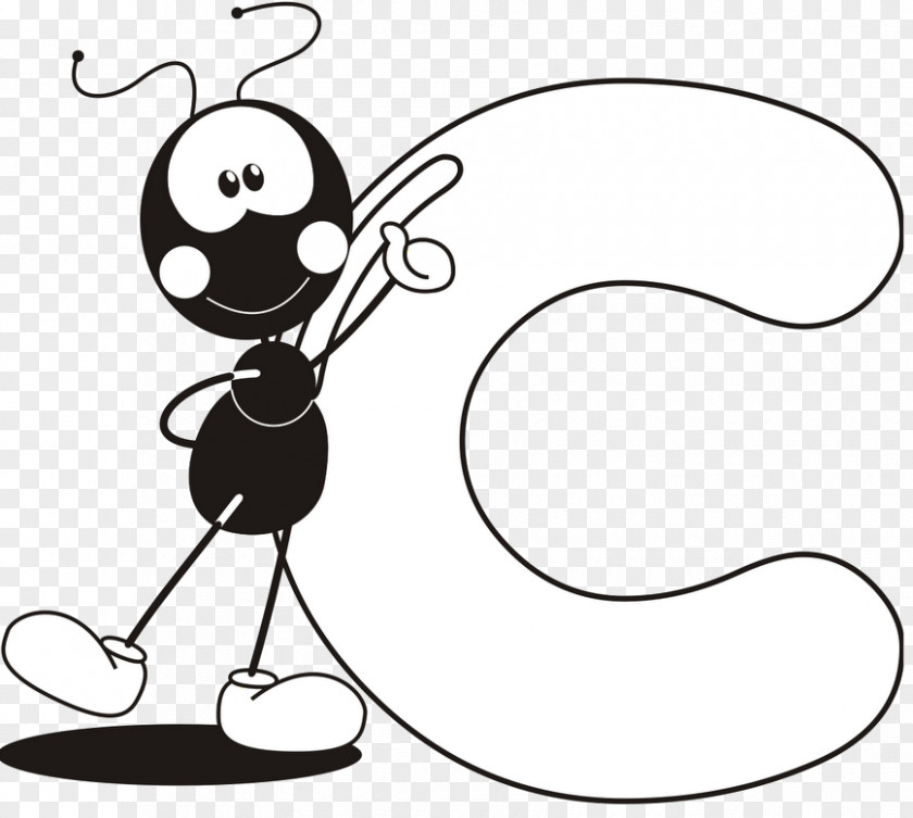 Drawing Letter Black And White Line Art PNG