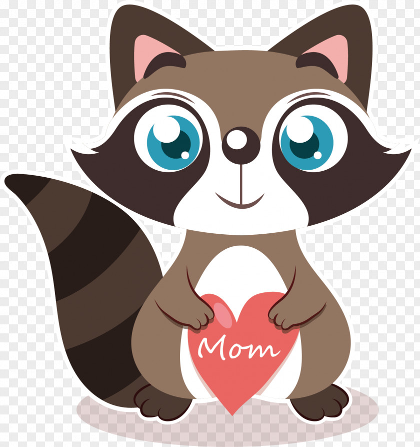Mother 's Day Little Raccoon Mothers Illustration PNG
