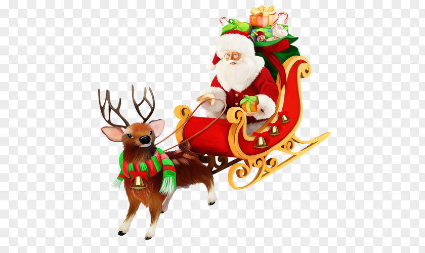 Cartoon Santa Claus Sleigh Ride Elk Gifts Village Pxe8re Noxebl Ded Moroz Christmas PNG