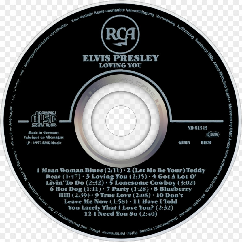 Elvis Presley Compact Disc (NBC TV Special) Album Product Brand PNG