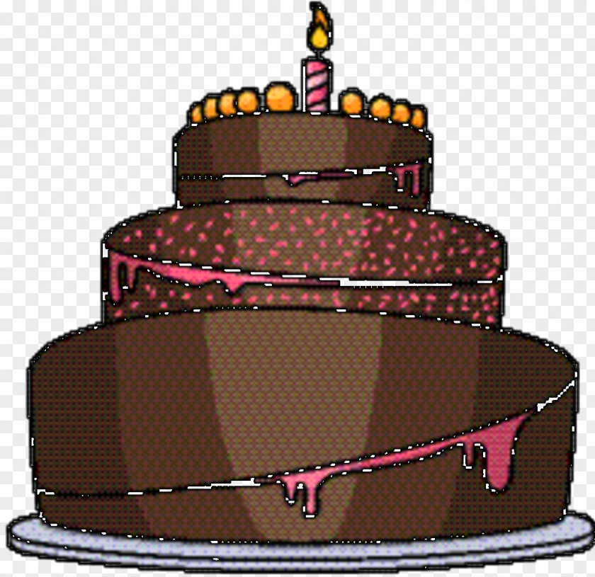 Fondant Stack Cake Pink Birthday PNG
