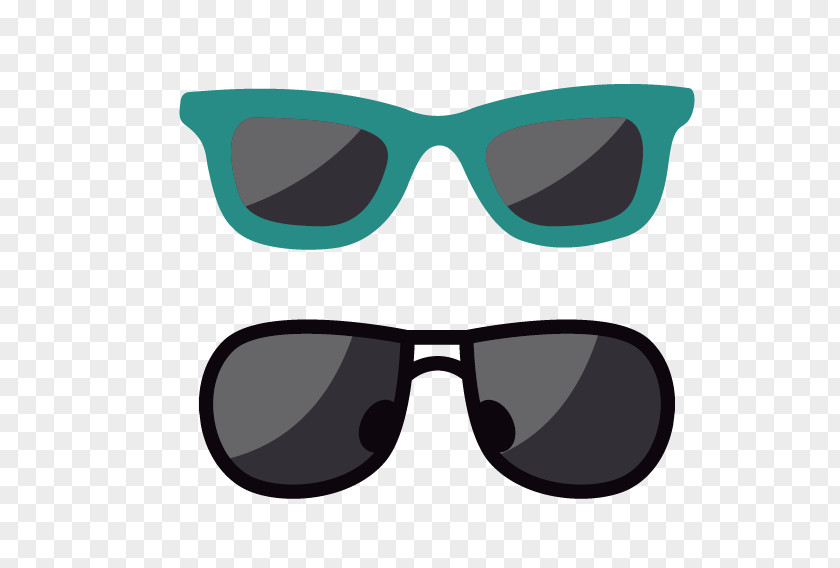 Green Black Cartoon Sunglasses PNG