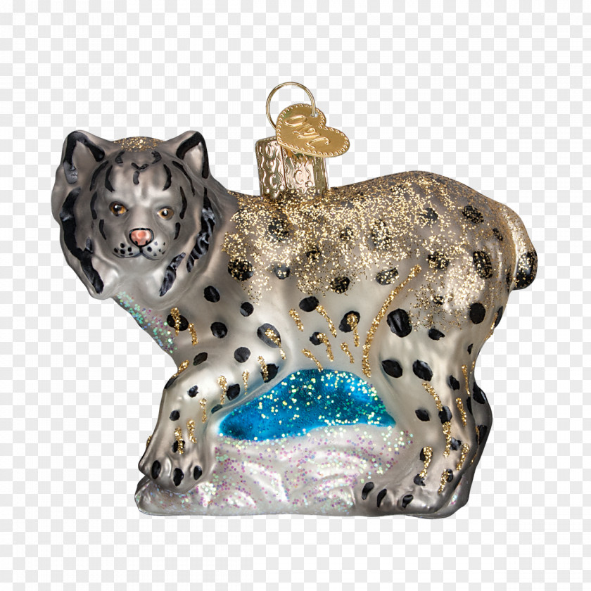 Lynx Cat Christmas Ornament Glass Felidae Santa Claus PNG