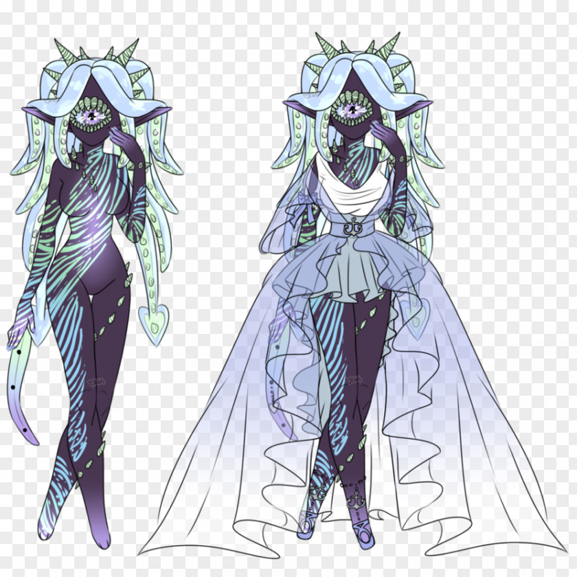 Demon Costume Design Sketch PNG