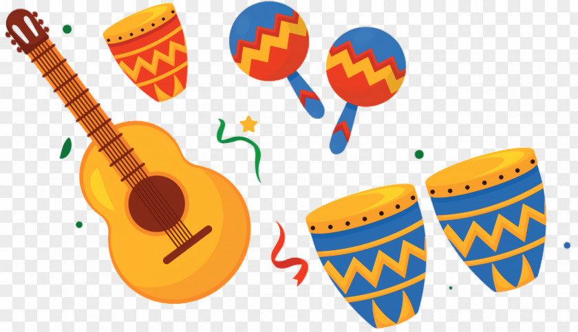 Folk Instrument Musical Accessory Guitar Cartoon PNG