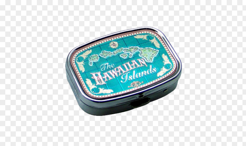 Hawaiian Title Box Hawaii Pill Boxes & Cases Turquoise Tablet PNG