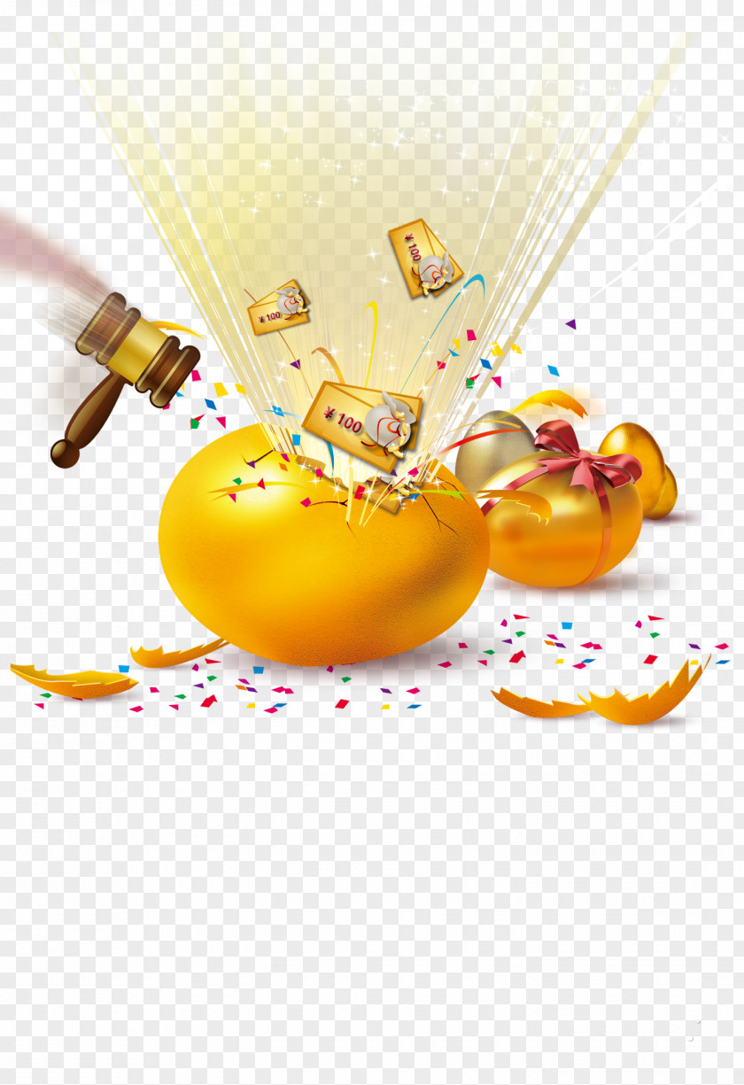 Hit The Golden Eggs Poster Egg Gratis Euclidean Vector Advertising PNG