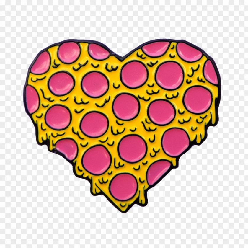 Pizza My Heart Pepperoni 2018 Crown Point High School Walk Pin PNG