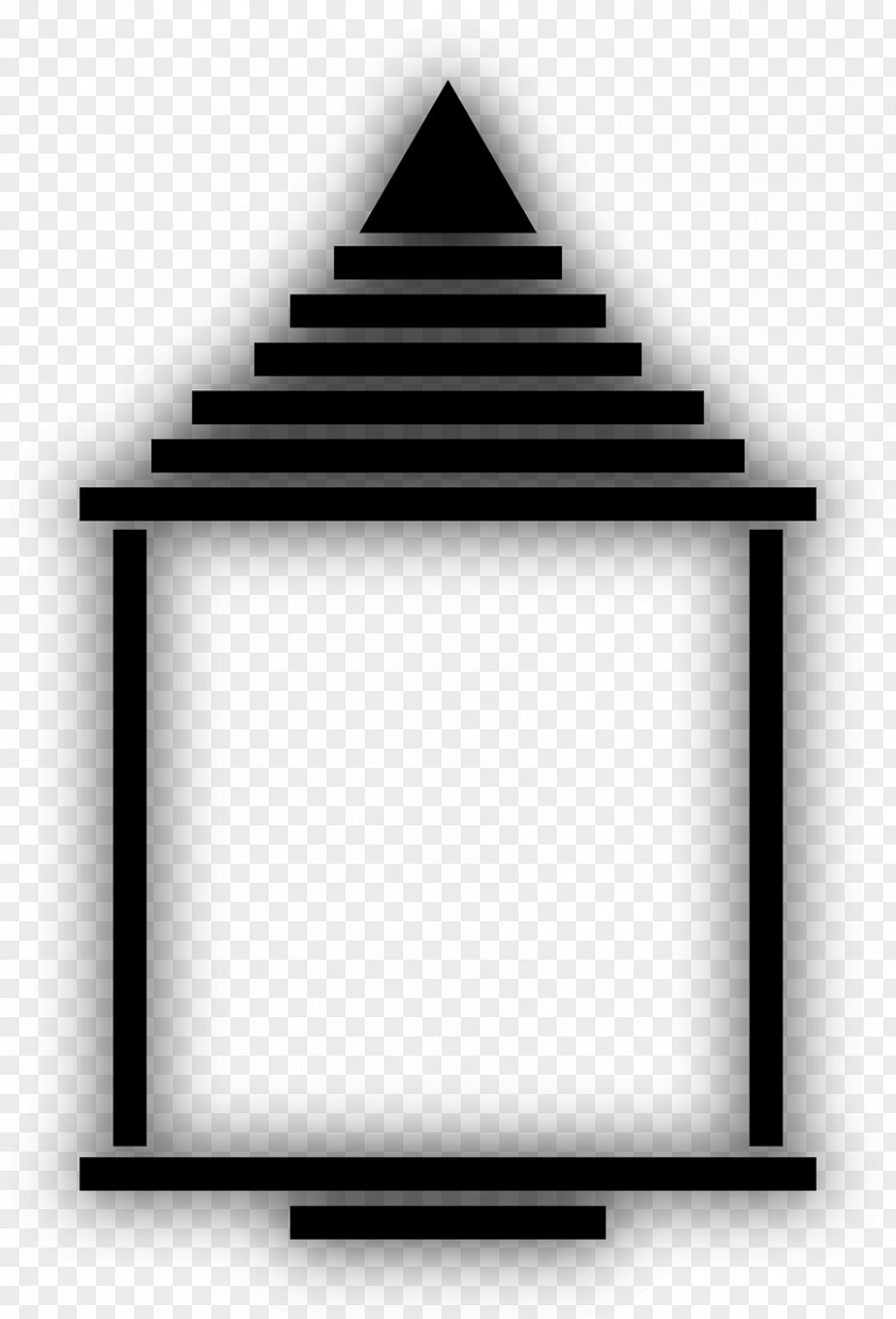 Rectangle Blackandwhite Temple Line PNG