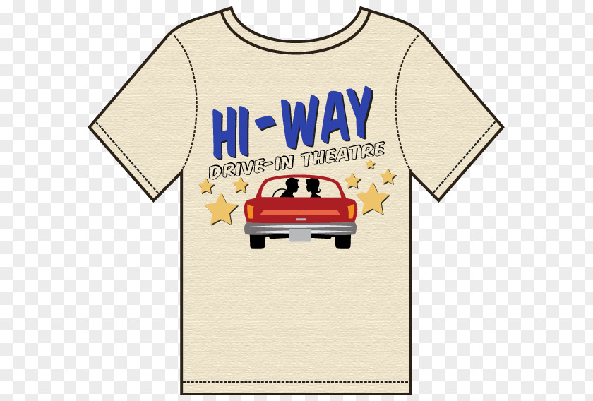 Coxsackie SleeveT-shirt T-shirt Drive-in Cinema Hi-Way Drive- In Theatre PNG