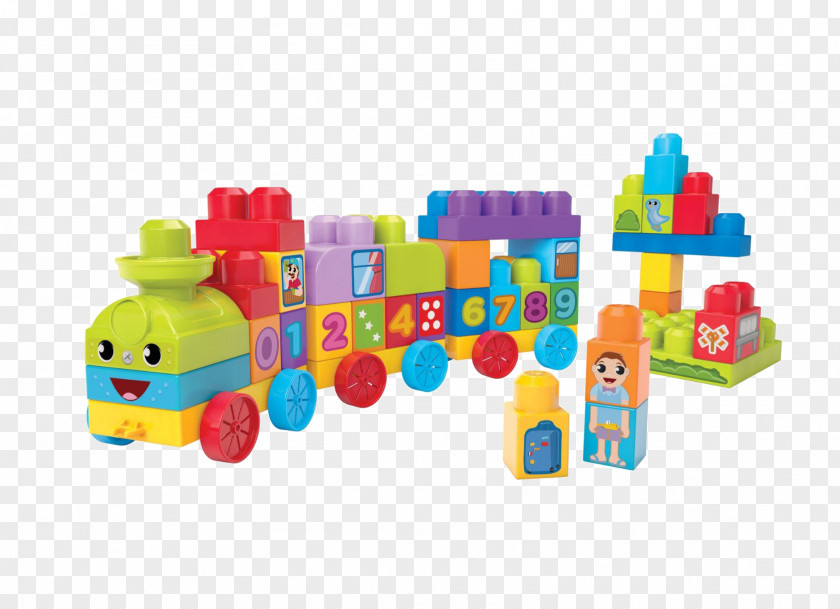 Mega Brands Bloks First Builders 123 Learning Train Toy Block PNG