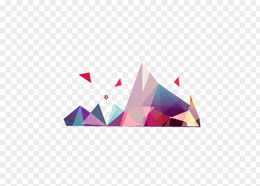 Simple Three-dimensional Shape Triangle Pattern PNG