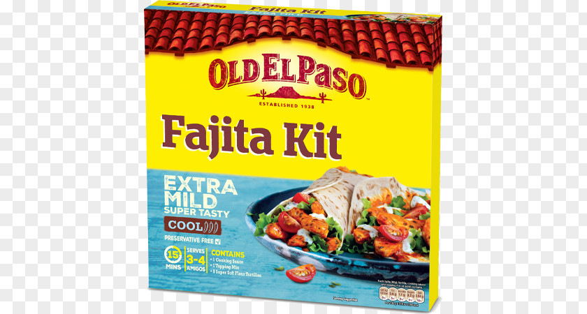 Fajita Meat Seasoning Old El Paso Dinner Kit Vegetarian Cuisine Food PNG
