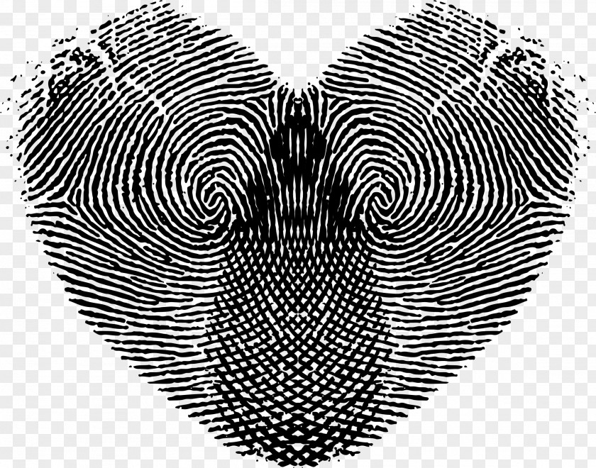 Finger Print Fingerprint Heart Clip Art PNG