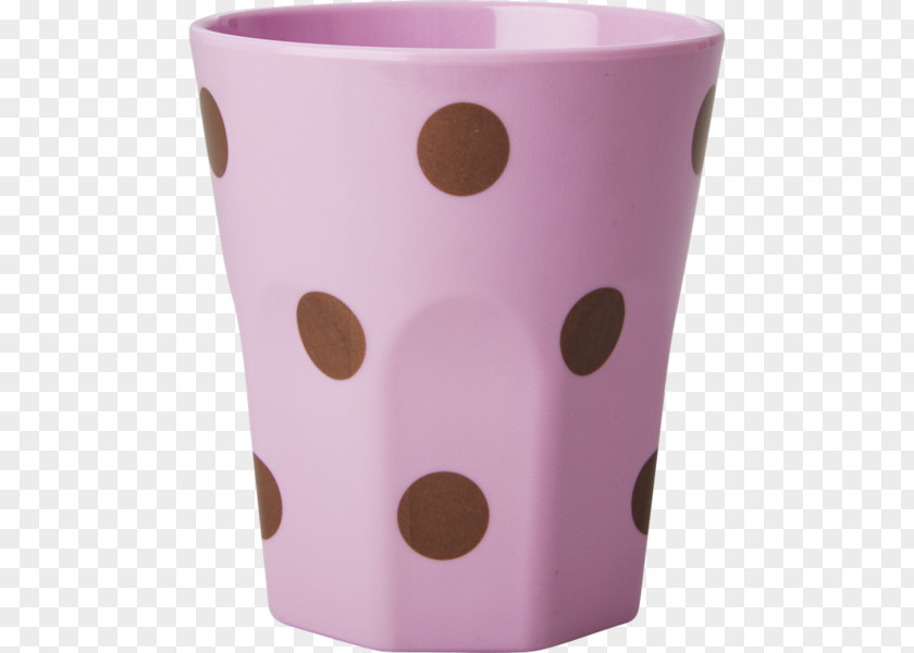 Pink Dotted Melamine Coffee Cup Mug Kop PNG