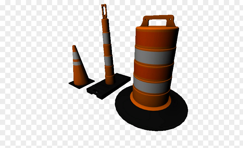 Traffic Cone Trailer Product Design PNG