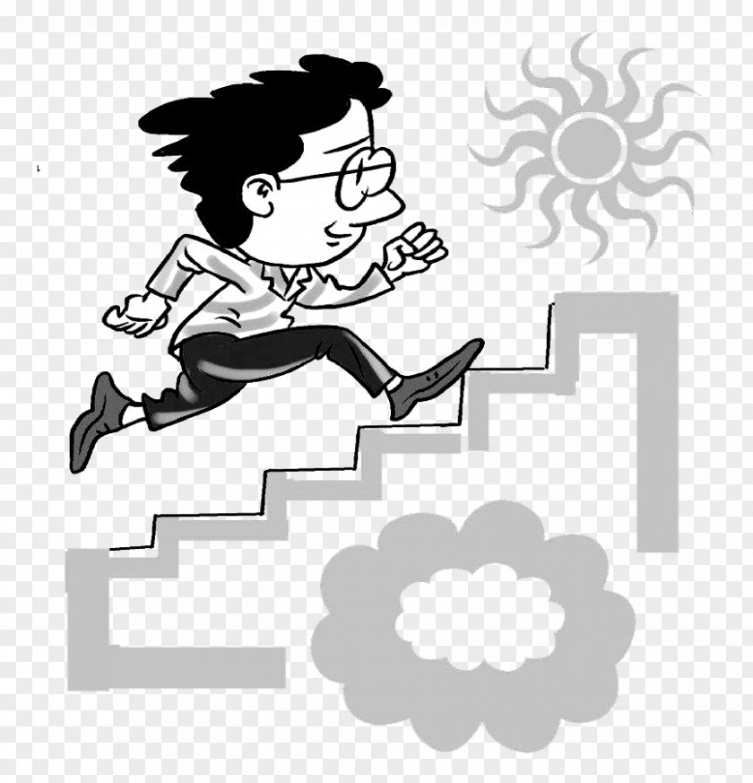 Climb The Stairs To Run Business PNG